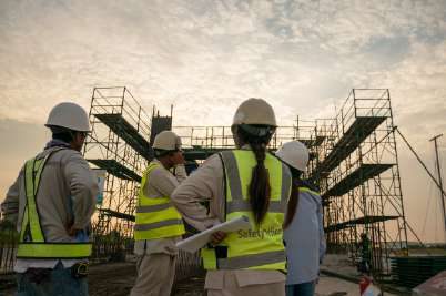 Engineering team on site